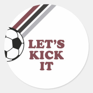 Fußball Geburtstag - Lassen Sie es Kicken mit Maro Runder Aufkleber