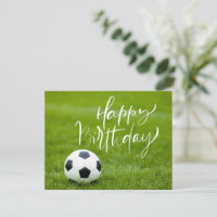 Fußball Geburtstag mit Ball und Happy Birthday