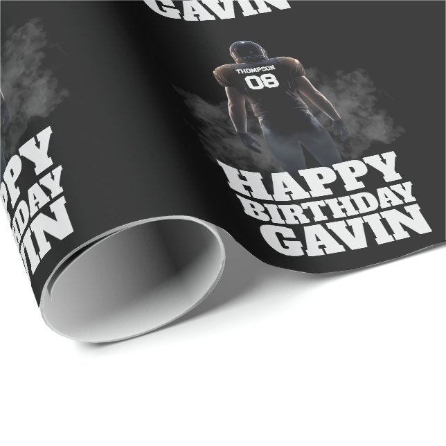 Fußball Geburtstag Personalisiert Geschenkpapier (Rolleneckpunkt)