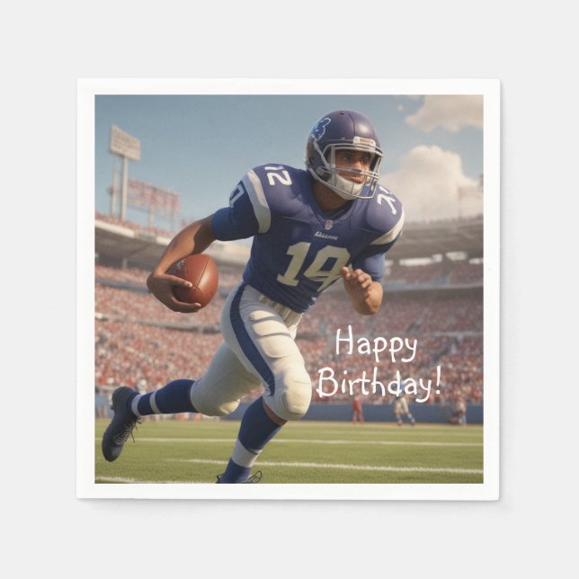Fußball Geburtstag Serviette (Vorderseite)