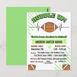 Fußball-Geburtstags-Einladungen für Jungen Huddle  Postkarte