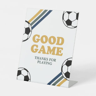Fußball-Geburtstags-Good-Game-Schild Sockelschild