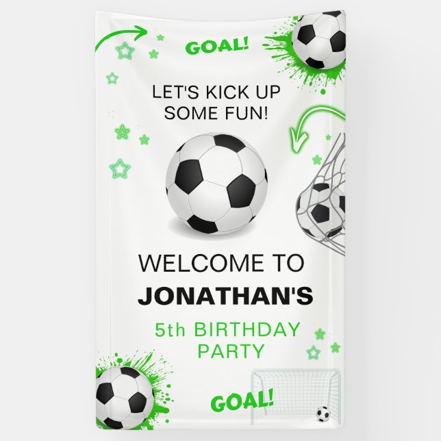 Fußball-Geburtstags-Hintergrund Banner (Vertikal)