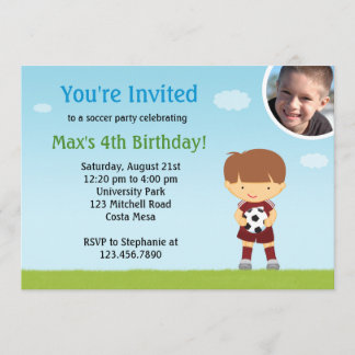 Fußball-Geburtstags-Party Einladung