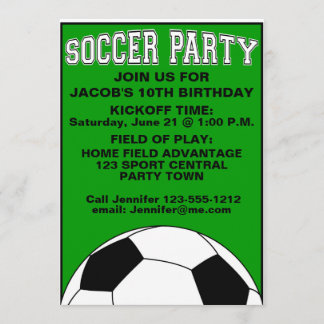 Fußball-Geburtstags-Party scherzt die Einladung