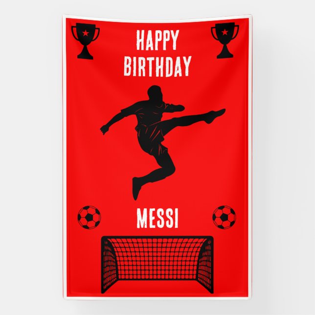 Fußball Geburtstagsbanner Banner (Vertikal)
