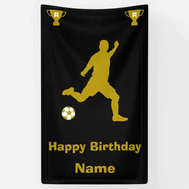 Fußball Geburtstagsbanner Banner (Vertikal)