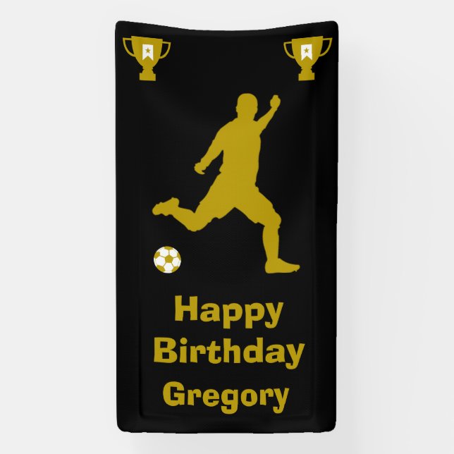 Fußball Geburtstagsbanner Banner (Vertikal)
