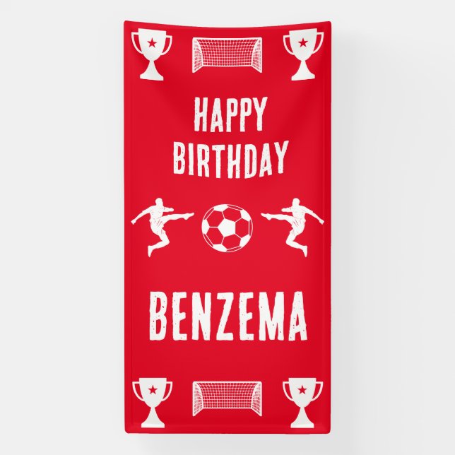 Fußball Geburtstagsbanner Banner (Vertikal)
