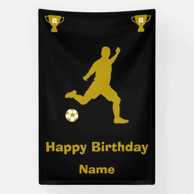 Fußball Geburtstagsbanner Banner (Vertikal)