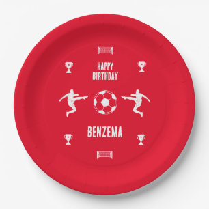 Fußball Geburtstagsbanner Pappteller