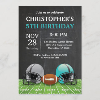 Fußball Geburtstagseinladung Geburtstagsparty Aqua Einladung