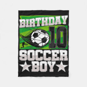 Fußball-Geburtstagsfeier - 10. Geburtstag Junge 10 Fleecedecke