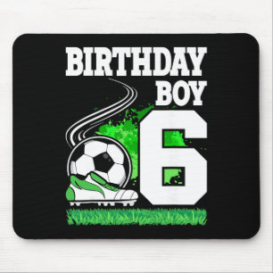 Fußball-Geburtstagsfeier - 6-jähriger Junge - 6. G Mousepad