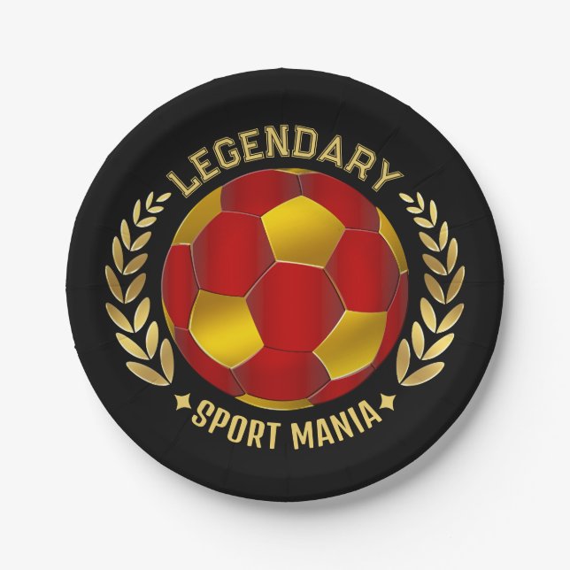 Fußball-Geburtstagsfeier-Design Pappteller (Vorderseite)