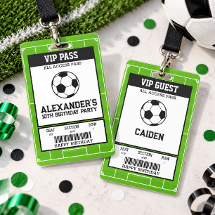 Fußball-Geburtstagsfeier VIP-Pass Gast Ausweis