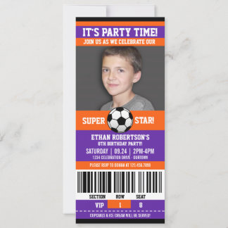 Fußball-Geburtstagsfoto-Vorlage Einladung
