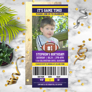 Fußball-Geburtstagsfoto-Vorlage Einladung