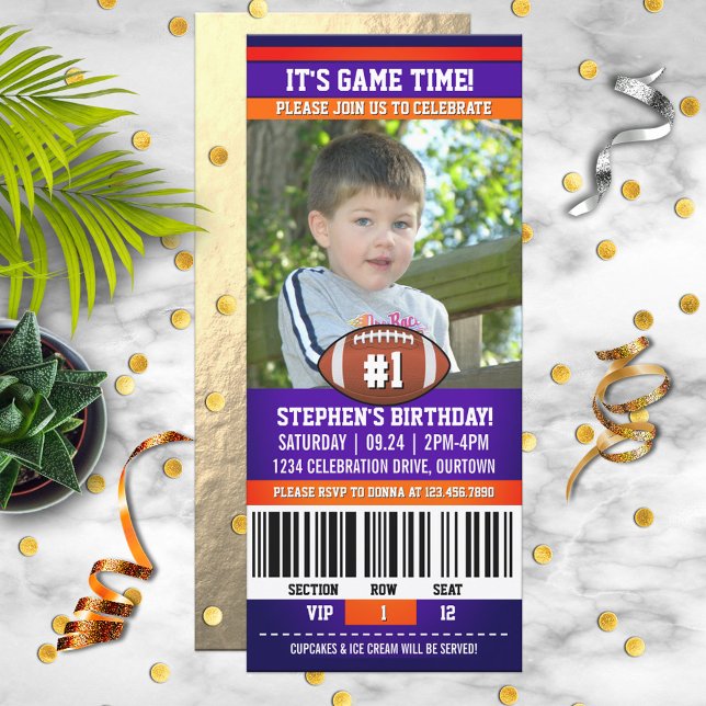 Fußball-Geburtstagsfoto-Vorlage Einladung (Von Creator hochgeladen)