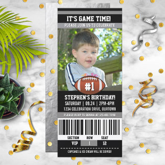 Fußball-Geburtstagsfoto-Vorlage Einladung