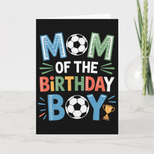 Fußball-Geburtstagsjunge-Mutter-Leben Footy-Famili Karte