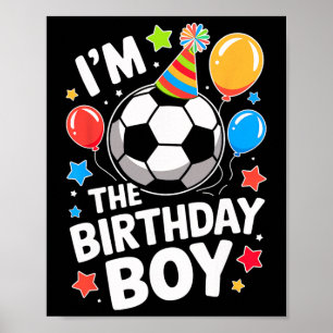 Fußball-Geburtstagsjunge Sport-Thema Bday-Party-Ko Poster