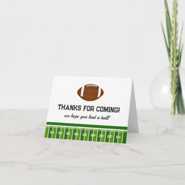 Fußball-Geburtstagspartei Dankeskarte (Vorderseite)