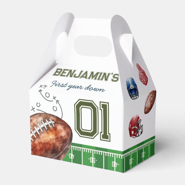 Fußball Geburtstagsparty Danke Geschenkschachtel (Vorderseite)