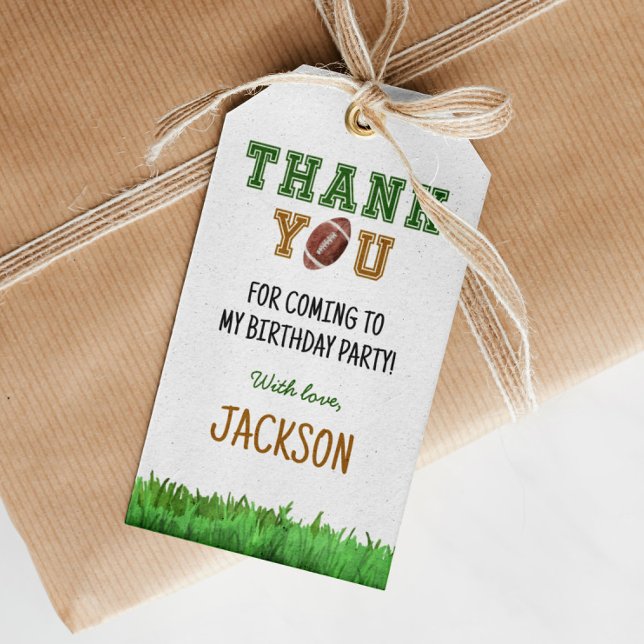 Fußball Geburtstagsparty Danke Tag Geschenkanhänger (Von Creator hochgeladen)