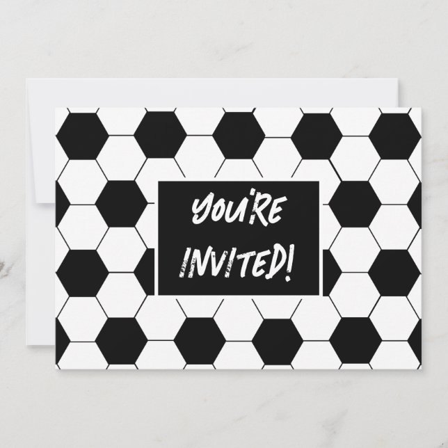 Fußball Geburtstagsparty Einladung (Vorderseite)