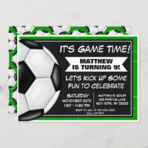 Fußball-Geburtstagsparty Einladung Fußballfans