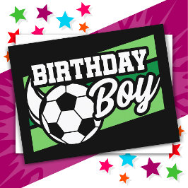 Fußball Geburtstagsparty Kindergeburtstag Boy Postkarte
