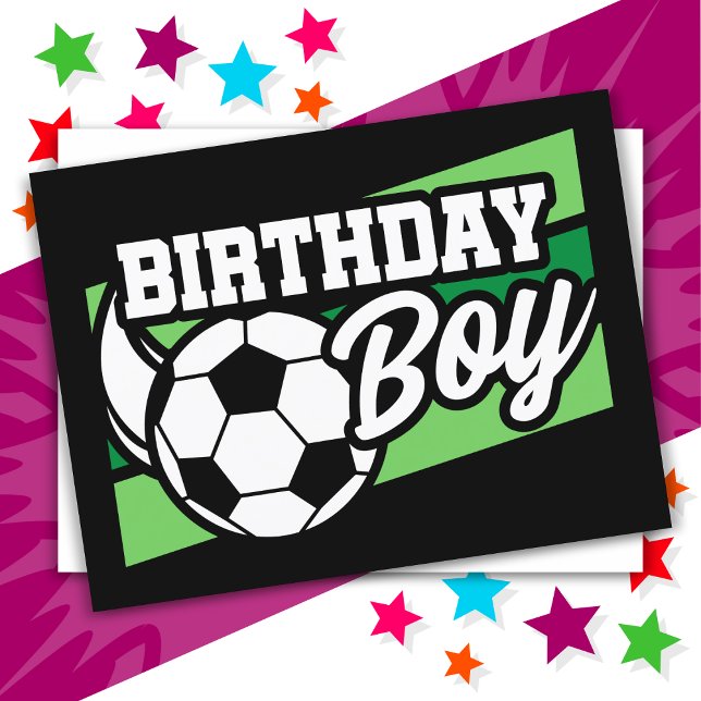 Fußball Geburtstagsparty Kindergeburtstag Boy Postkarte (Von Creator hochgeladen)