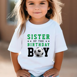 Fußball Geburtstagsparty Sibling Schwester T-Shirt