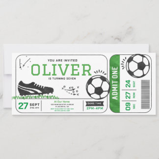 Fußball Geburtstagsparty Ticket Sport Digital Einladung