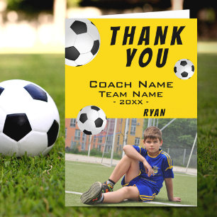 Fußball Gelb Danke Trainer Foto 