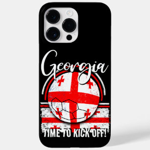 Fußball Georgien-Flagge, Weiße Rote Retro-Flagge Case-Mate iPhone 14 Pro Max Hülle