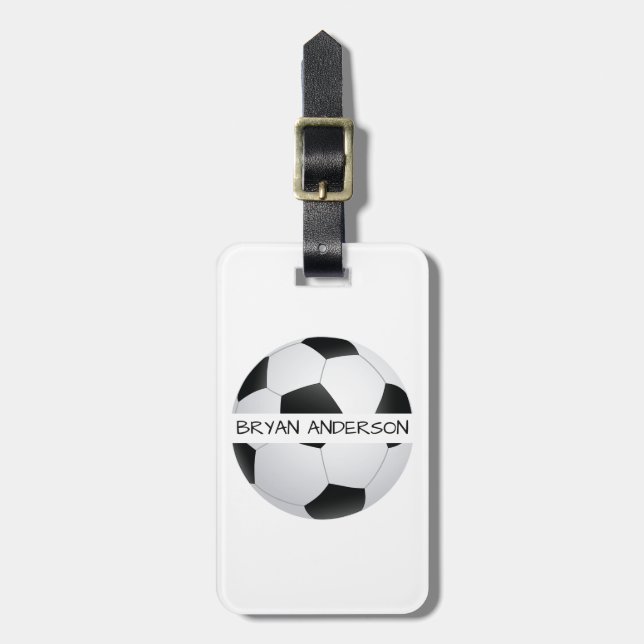 Fußball-Gepäckanhänger Gepäckanhänger (Vorderseite vertikal)