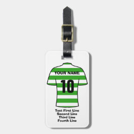 Fußball-Gepäckmarke - mit grünen Reifen Gepäckanhänger