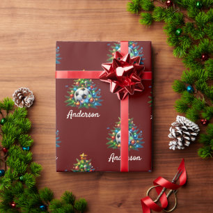 Fußball-Geschenkpapier Weihnachten Benutzerdefinie Geschenkpapier