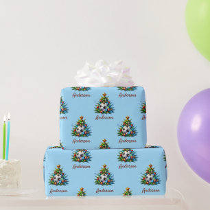 Fußball-Geschenkpapier Weihnachten Benutzerdefinie Geschenkpapier