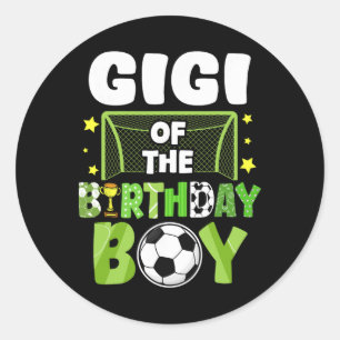 Fußball Gigi Geburtstagsjunge Party Fußball Famili Runder Aufkleber