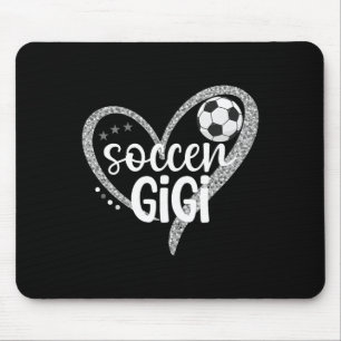 Fußball Gigi Herz Oma Gigi eines Fußballspielers Mousepad