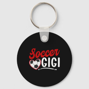 Fußball Gigi Herz Oma Gigi von einem Fußballspiele Schlüsselanhänger