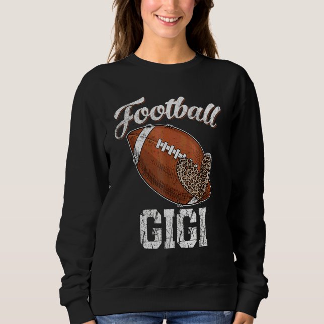 Fußball Gigi Leopard Ball Muttertag Sweatshirt (Vorderseite)