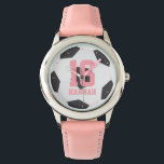 Fußball-Girl Armbanduhr<br><div class="desc">Sportliches Design.</div>