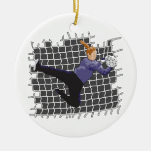 Fußball-Girl gerettet Keramikornament