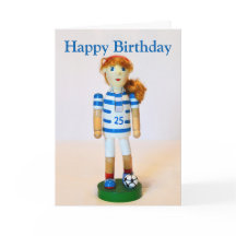 Fußball Girl Nutcracker Happy Birthday