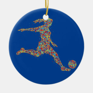 Fußball-Girl-Player  Keramik Ornament