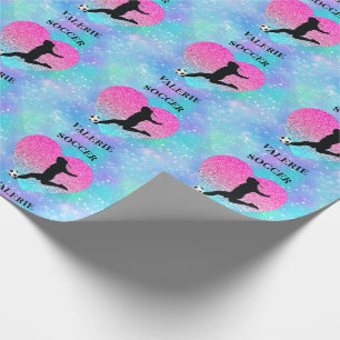 Fußball-Girls Herz Wintergeist Geschenkpapier